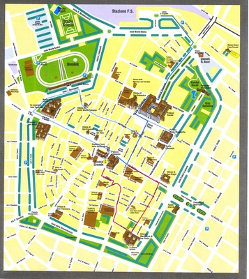 mappa percorsi turistici con nuova segnaletica
