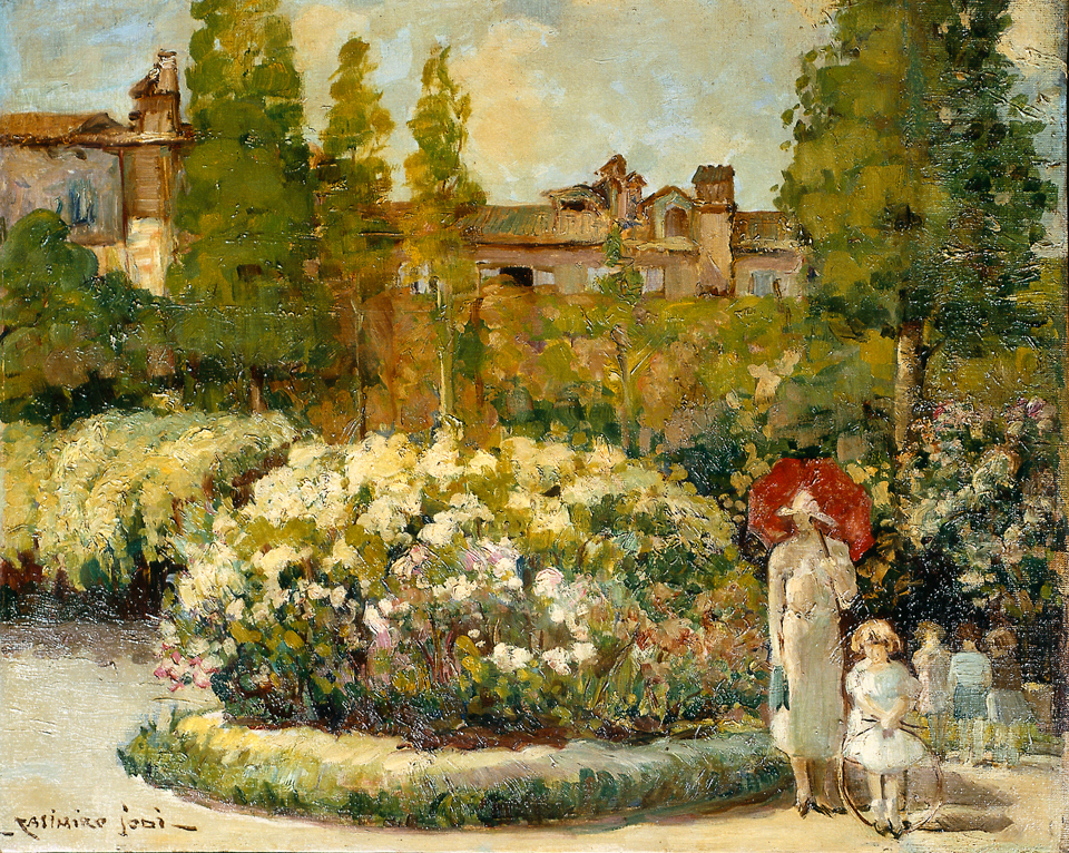 DOMENICA AI MUSEI: Giardino con donna e bimbi. Casimiro Jodi (1920 circa)