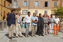 Sindaco, Assessori e tecnici del comune in largo San Francesco