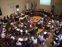 La sala del Consiglio durante l'incontro di presentazione di di Por Fesr 2014-2020