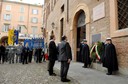 Sindaco, Prefetto e Comandante dell'Accademia davanti alla Lapide dei deportati