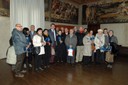 Il sindaco con una delegazione di volontari comunali