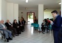 Un momento dell'inaugurazione di questa mattina delle due palazzine di via Gottardi che accoglieranno anziani, disabili e famiglie solidali