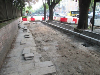 Lavori nell'area di via Caduti in guerra 2