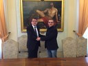 il sindaco Gian Carlo Muzzarelli e il presidente del Consorzio Mercato Albinelli Luigi Savoia.jpg