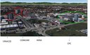 Vista aerea della zona produttiva in cui sarà realizzat l'intervento