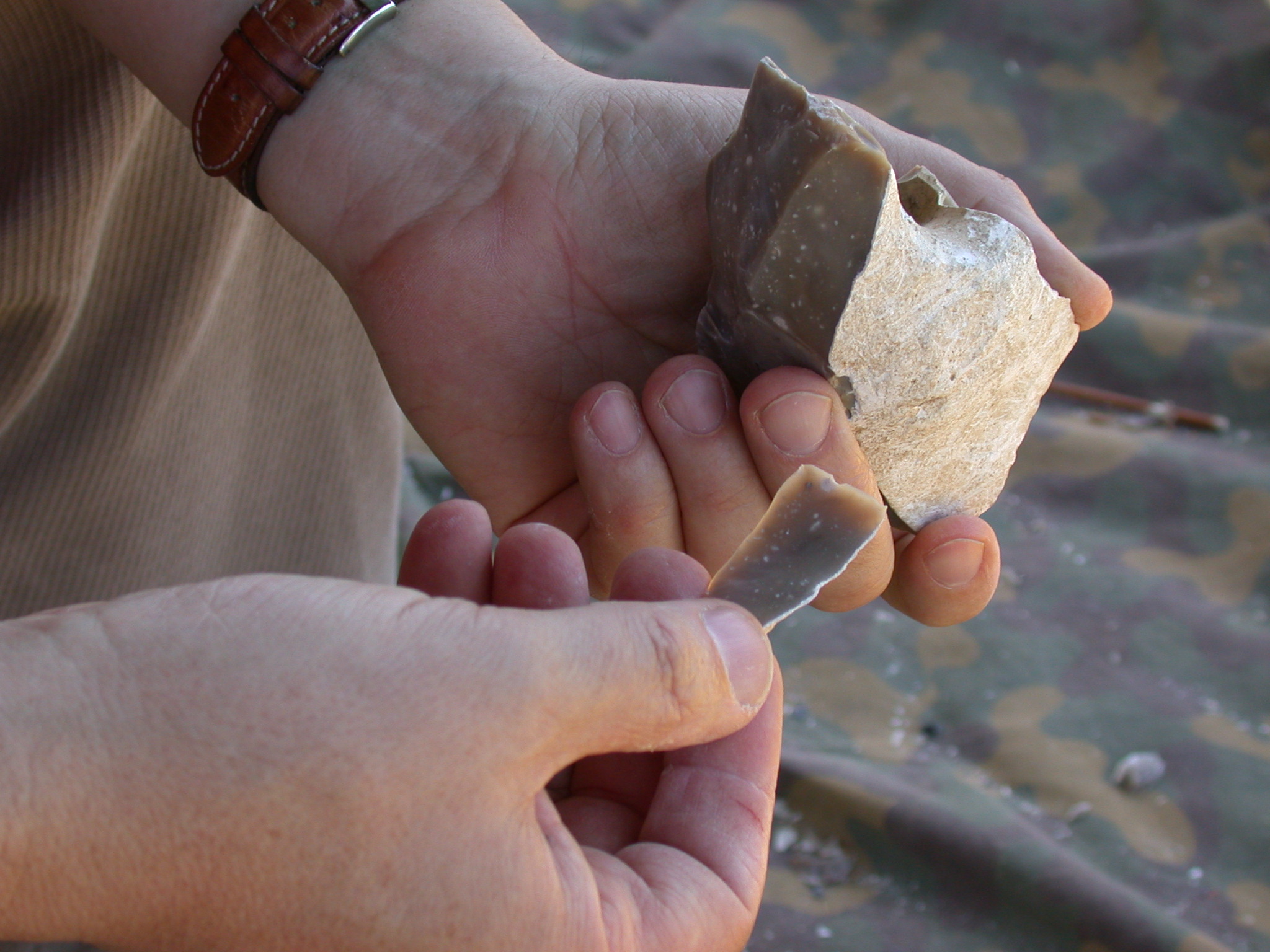 Terramara, scheggiare la selce