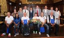Paralimpiadi, foto di gruppo per gli atlteti e la giunta