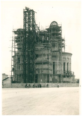 3 foto storica Tempio in costruzione intera