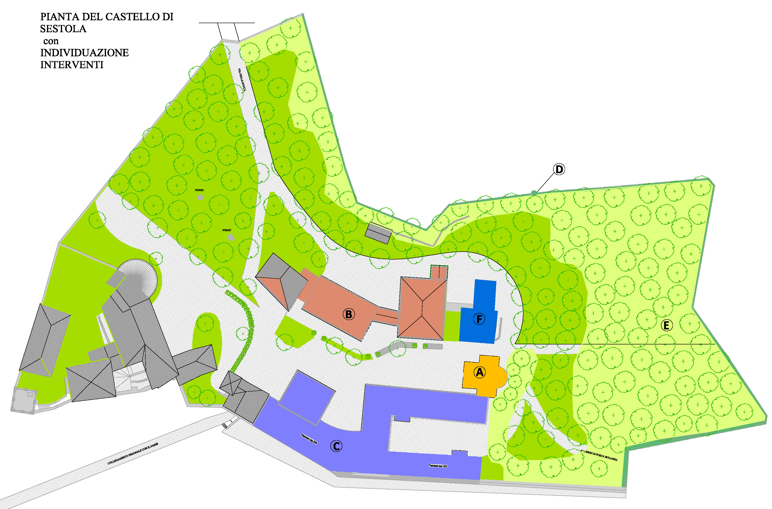 Progetto di intervento sugli edifici del Forte