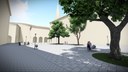 Un rendering di piazza Mazzini dopo la riqualificazione