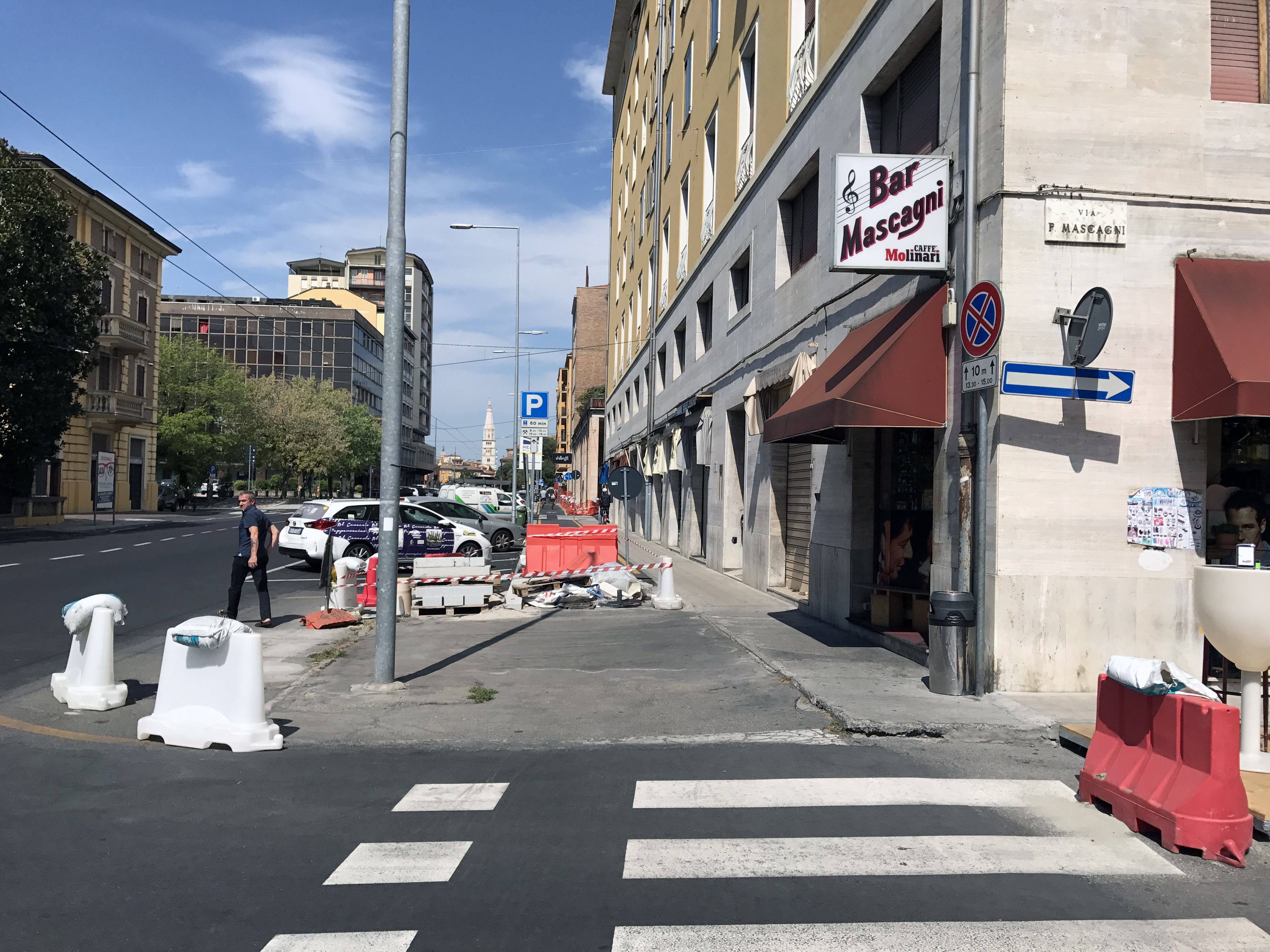 L'area liberata con la rimozione del chiosco