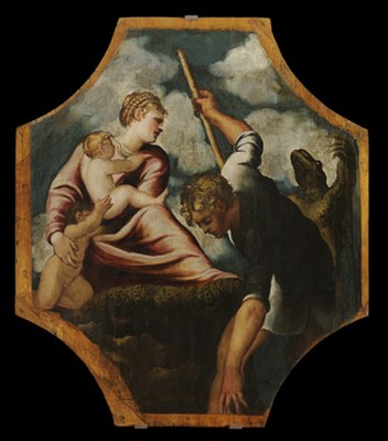 Latona trasforma i contadini della Licia in rane Tintoretto Galleria Estense.jpg