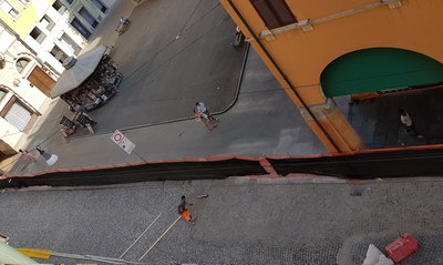 L'area di via Emilia che riapre ai pedoni