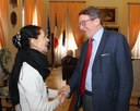 Liliana Cosi e il sindaco Gian Carlo Muzzarelli serate russe presentazione.jpg