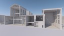 Rendering di progetto: la sezione dell'edificio