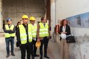 Un momento della visita al cantiere