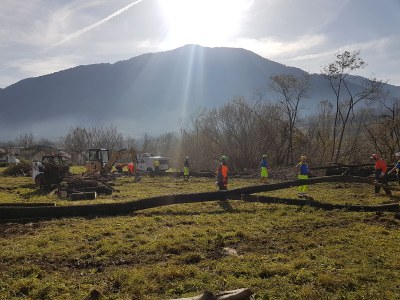 Il Gruppo comunale dei volontari di protezione civile di Modena in aiuto a Feltre dopo il maltempo in Veneto