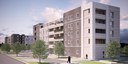 Rendering di progetto della palazzina su via Forghieri
