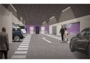 Immagine di progetto del parcheggio nell'ex Odeon