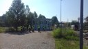 Il gruppo di migranti al lavoro all'ex Benfra