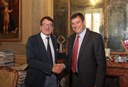 Il sindaco Gian Carlo Muzzarelli con il questore Filippo Santarelli
