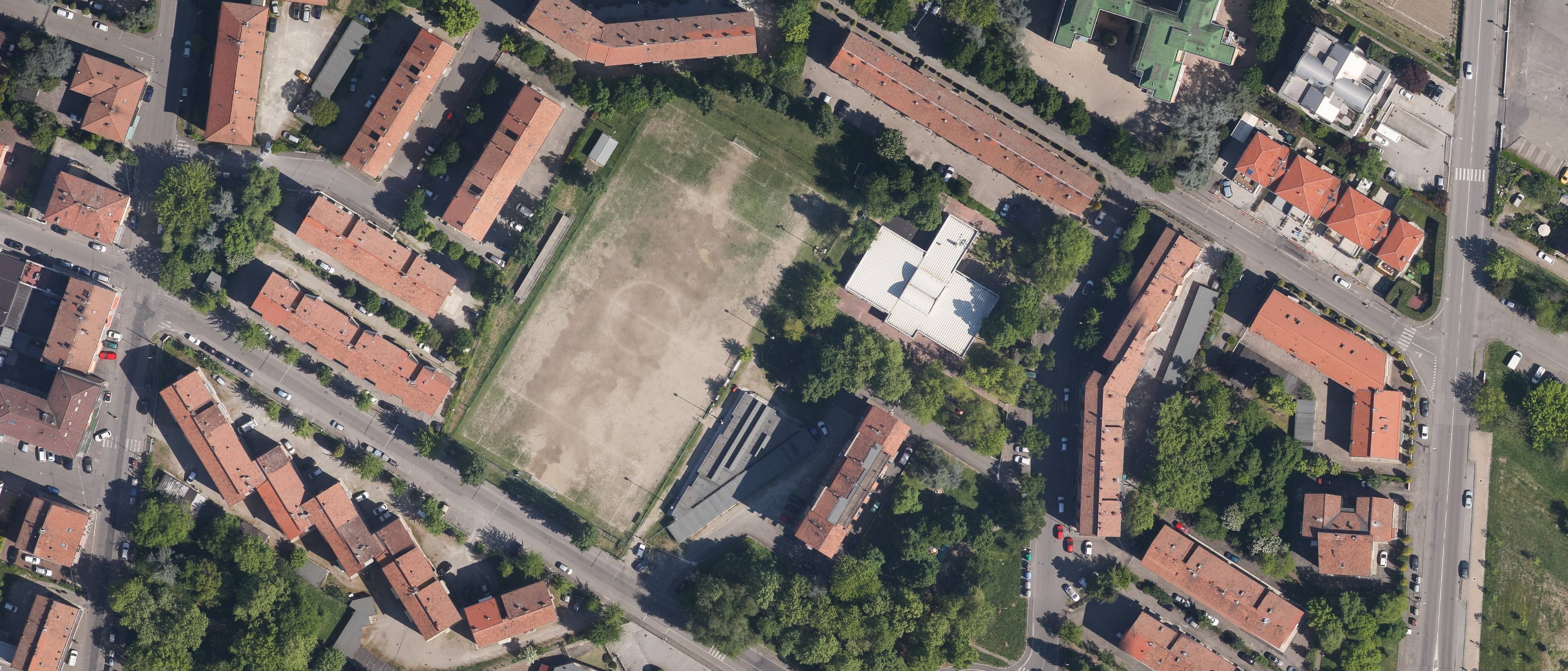 L'area del Campo Cesana dall'alto