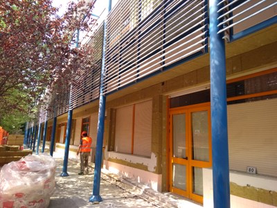 Il cantiere alle scuole Galilei-Calvino