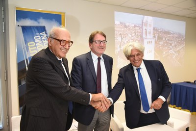 Sindaco Muzzarelli, rettore Andrisano e presidente Democenter Cerchiari