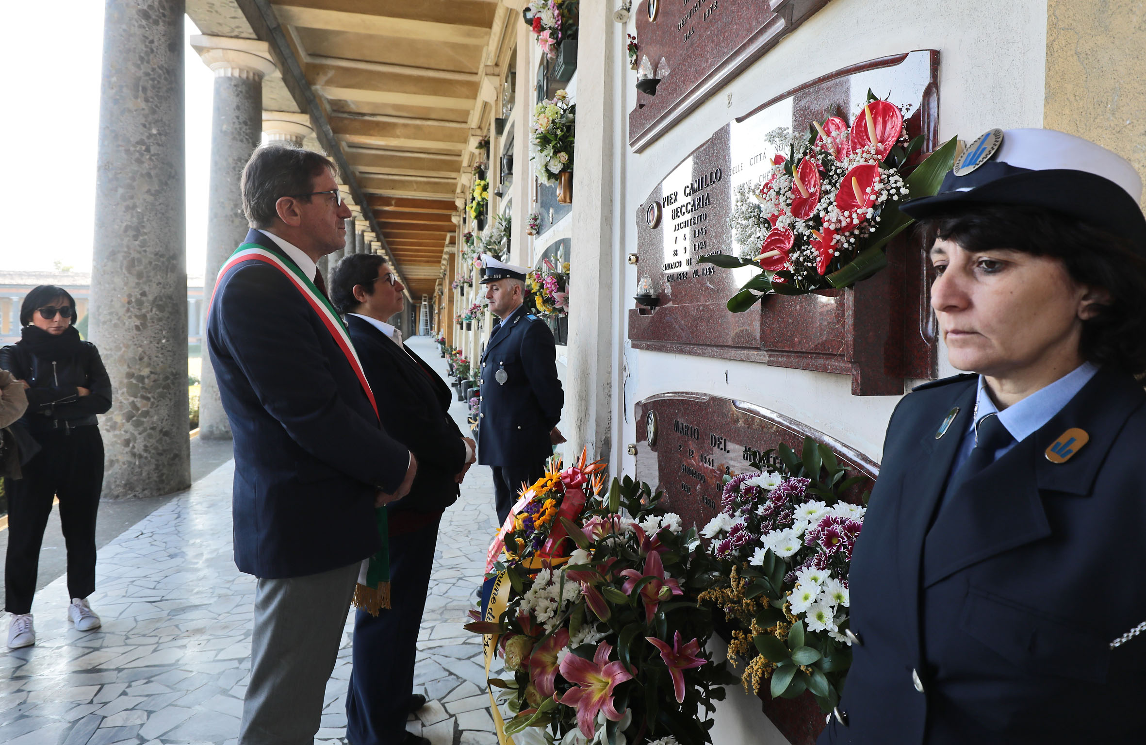 Commemorazione di Pier Camillo Beccaria con il sindaco Muzzarelli e la presidente Maletti