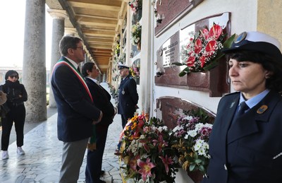 Commemorazione di Pier Camillo Beccaria con il sindaco Muzzarelli e la presidente Maletti