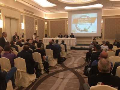 Un momento della conferenza stampa a Milano
