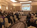 Un momento della conferenza stampa a Milano