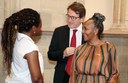 Il sindaco Gian Carlo Muzzarelli con Ndileka Mandela