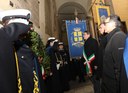 Deposizione di corona in Rettorato. Da sinistra, il sindaco Gian Carlo Muzzarelli, il rettore di Unimore  Carlo Adolfo Porro, il prefetto di Modena Pierluigi Faloni commemorazione all'Università Giornata della Memoria 2020.jpg