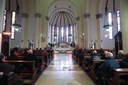 Un momento della celebrazione religiosa