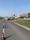 Posto di controllo della Polizia locale su strada Vignolese (San Damaso)