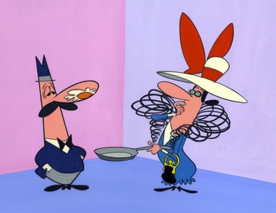 Paul Campani e Max Massimino Garnier, L'Omino coi baffi e la Zia Betty (carosello Bialetti), 1965.jpg
