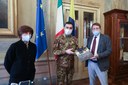 L'incontro del sindaco di Modena Gian Carlo Muzzarelli e della direttrice generale e comandante della Polizia locale Valeria Meloncelli col nuovo comandante dell'operazione "Strade sicure", il colonnello Federico Collina Strade_sicure_Modena (3).jpg