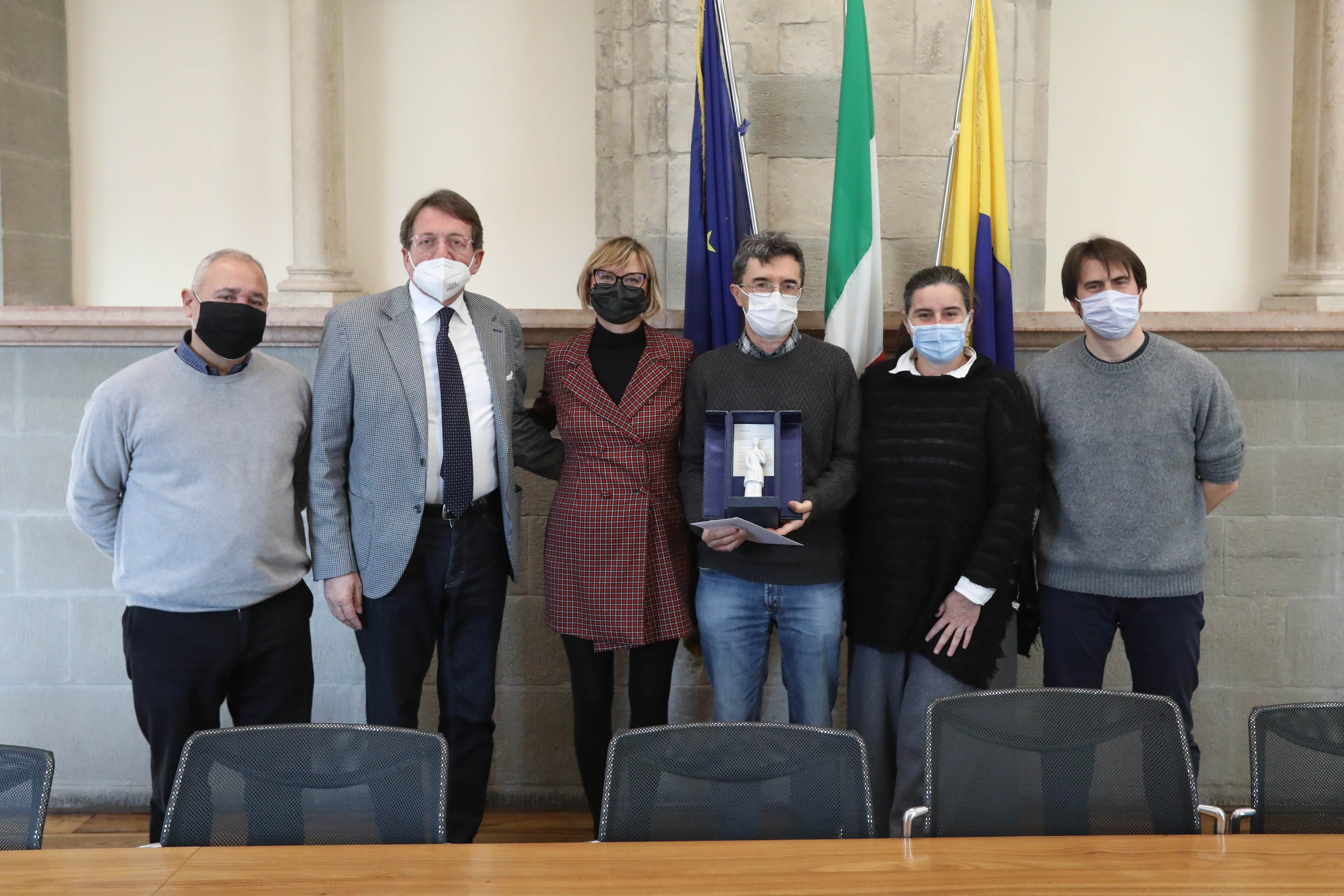 La Bonissima a Tiziano Zanni con il sindaco Muzzarelli e gli "assessori" Orlando, Arletti, Filippi, Guerzoni