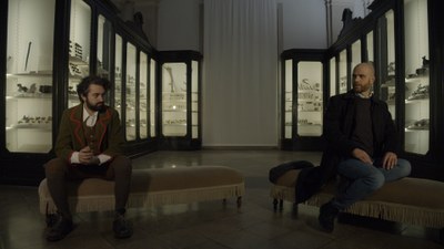 Museo Civico, in foto Daniele Cavone Felicioni e Michele Dell'Utri in "Un giorno di 150 anni fa"