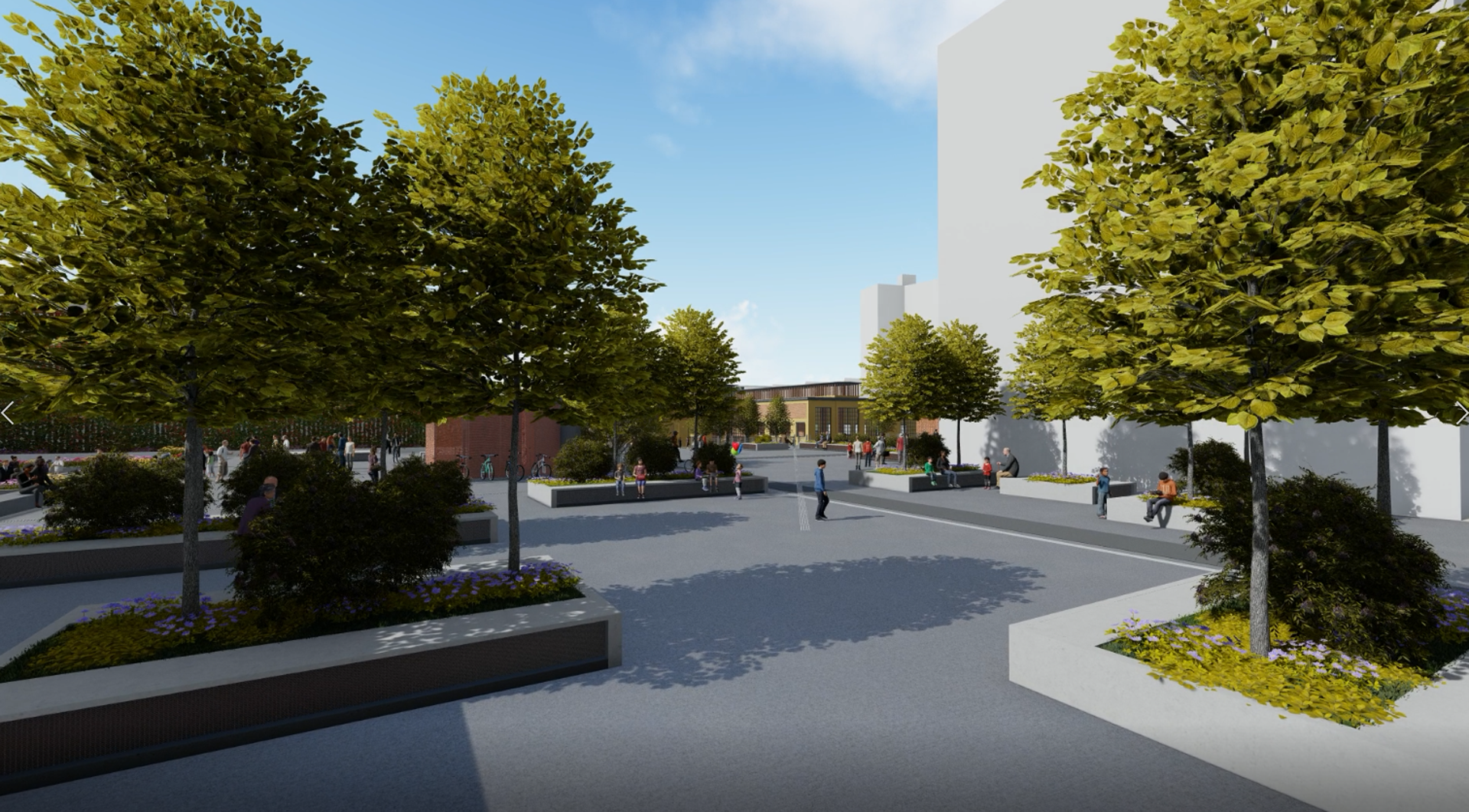 La futura piazza all'ex Amcm