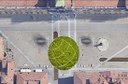 Un mondo di verde, il rendering dell'iniziativa di pixel art in piazza Roma