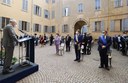 Un  momento dell'iniziativa nel cortile della sede della Prefettura