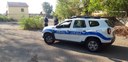 La Polizia locale davanti all'area interessata dall'intervento