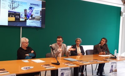 Da sx: l'assessora Roberta Pinelli, l'assessore Andrea Bosi, la dottoressa Chiara Gabrielli (SerDP Ausl) e la dottoressa  Annamaria Barbieri