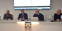 Da sinistra: il sindaco Gian Carlo Muzzarelli, la direttrice Elena Zaccherini, il presidente Enrico Messori, il vice Mirco Ferrari