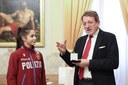 Il sindaco con la campionessa Raffaeli