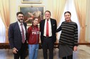 Sindaco e assessora Baracchi con Sofia Raffaeli e il presidente della Panaro Anglani