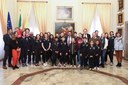 Sindaco e Baracchi con atleti e dirigenti della Panaro